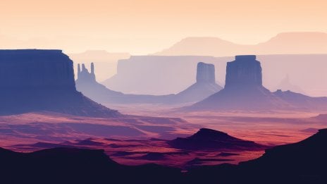 Canyon mountains in the desert Wallpaper