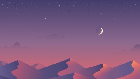 Anochecer dunas de arena en el desierto estrellas Fondo de pantalla