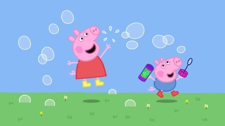 Peppa Pig y su hermano George Pig Fondo de pantalla