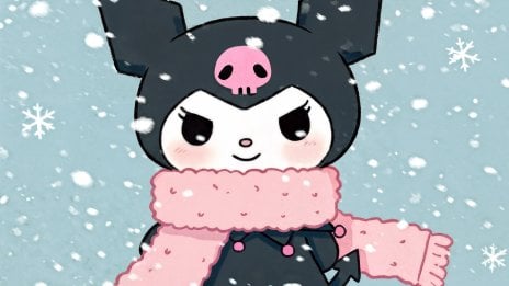 Kuromi in the snow Wallpaper