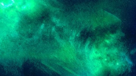 Green and abstract universe in digital art Wallpaper