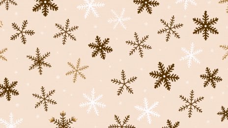 Patrón navideño de copos de nieve café V2 Fondo de pantalla