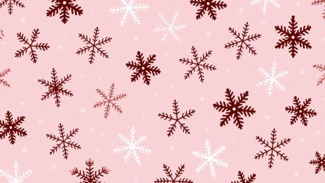 Patrón navideño de copos de nieve rojo V2 Fondo de pantalla