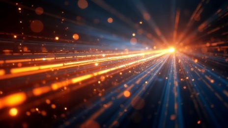 Arte abstracto de luces de energía en perspectiva Fondo de pantalla