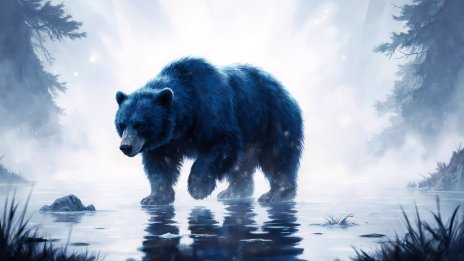 Paisaje Oso de Espíritu: Poder, Introspección y Protección Fondo de pantalla