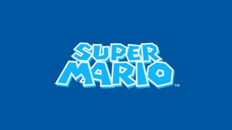 Logo Super Mario Fondo Azul Fondo de pantalla