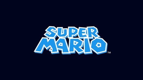 Logo Super Mario en fondo oscuro Fondo de pantalla