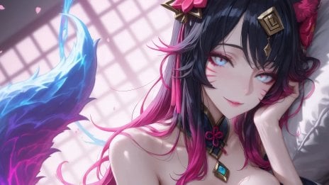 Anime Ahri de League of Legends Fondo de pantalla
