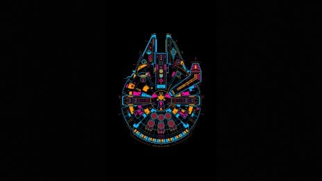 Nave minimalista de Star Wars Fondo de pantalla