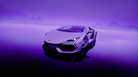 Lamborghini con iluminación ambiental morada Fondo de pantalla