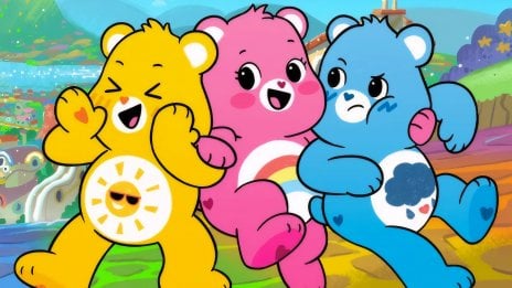 Ositos Cariñositos - Amarillo, Rosa y Azul Fondo de pantalla