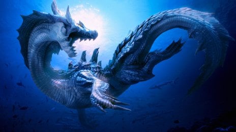 Lagiacrus, the Sea Monster from Monster Hunter Wilds Wallpaper