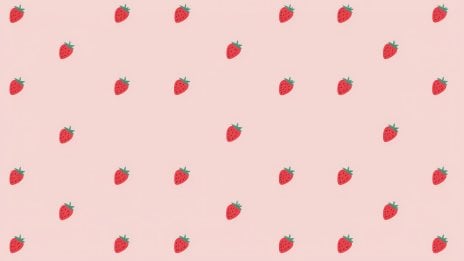 Patrón de fresas minimalista - Aesthetic Fondo de pantalla