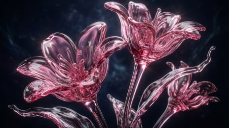 Flores de cristal rosa Fondo de pantalla