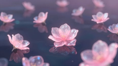 Arte floral de vidrio fantasía ensueño aesthetic Fondo de pantalla