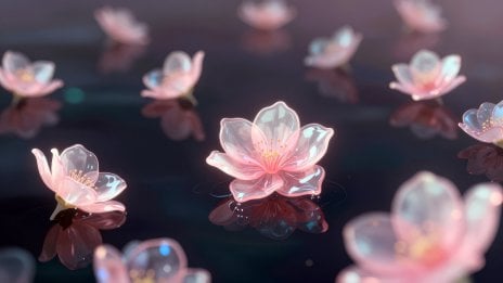Arte floral de vidrio aesthetic oscuro Fondo de pantalla