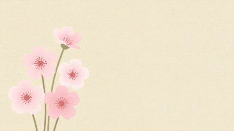 Ilustración floral minimalista sobre textura de lino - Aesthetic Fondo de pantalla