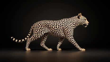 Minimalist Leopard - Premium Digital Art Wallpaper