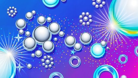 Diseño abstracto Y2K con burbujas brillantes - Aesthetic Fondo de pantalla
