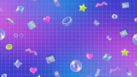 Retrofuturista Y2K con cuadrícula y neón - Aesthetic Fondo de pantalla