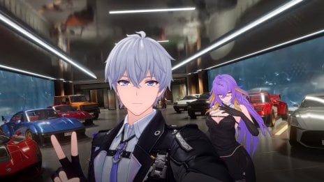 NTE Personajes en Car Garage Wallpaper