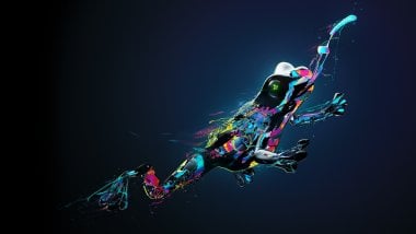 Frog made of colors Wallpaper