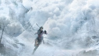 Lara Croft in fog Wallpaper