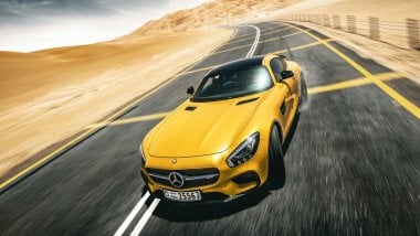 Mercedes Benz AMG GT S amarillo Fondo de pantalla
