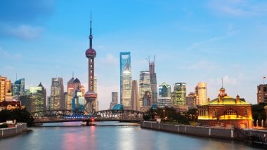 Cityscape in Shanghai Wallpaper