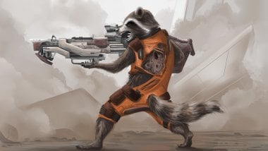 Rocket Raccoon de Guardianes de la Galaxia Fondo de pantalla