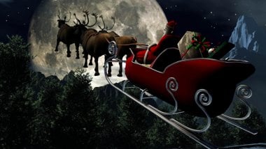 Santa\'s sleigh Wallpaper