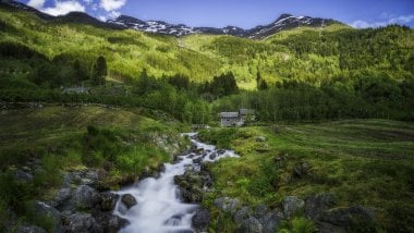 Montaña Hardangervidda en Noruega Fondo de pantalla