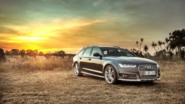 Audi A6 Allread at sunset Wallpaper