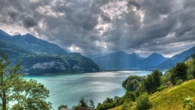 Walensee lake in Switzerland Wallpaper