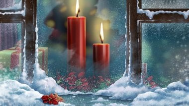 Christmas candles Wallpaper
