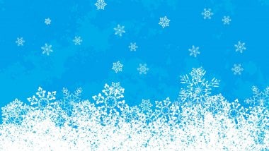 Snowflakes on blue background Wallpaper