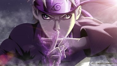 Naruto Uzumaki Purple Power Wallpaper
