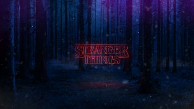 Stranger Things Bosque Logo Netflix Fondo de pantalla