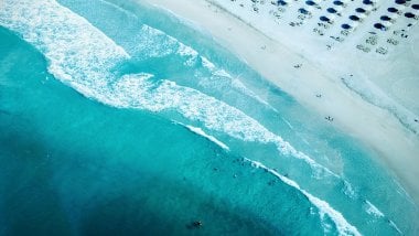 Beach seashore aerial view Wallpaper