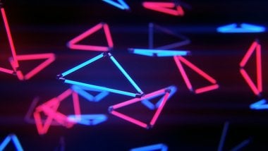 Neon triangular lights Wallpaper