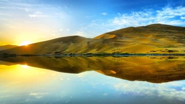 The reflection of the desert Wallpaper