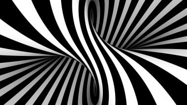 Vasarely style 3D black and white optical illusion Wallpaper