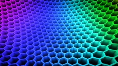 Colored honeycomb 3D Hexagons Wallpaper