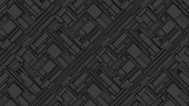 Dark Gray 3D Abstract Structure Wallpaper