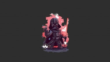 Darth Vader Minimalist Illustration Wallpaper