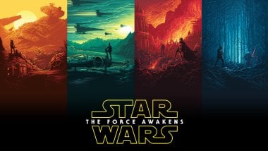 Star Wars El despertar de la Fuerza Poster Logo Fondo de pantalla