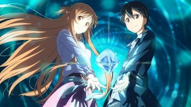Kirito and Asuna de Sword Art Online Fondo de pantalla