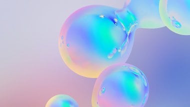 Burbujas abstractas de holograma Fondo de pantalla