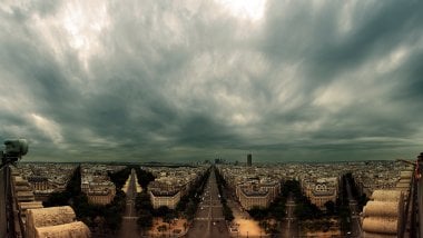 Cloudy Paris Wallpaper