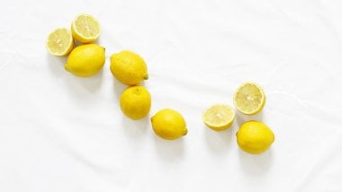 Lemons in white background Wallpaper
